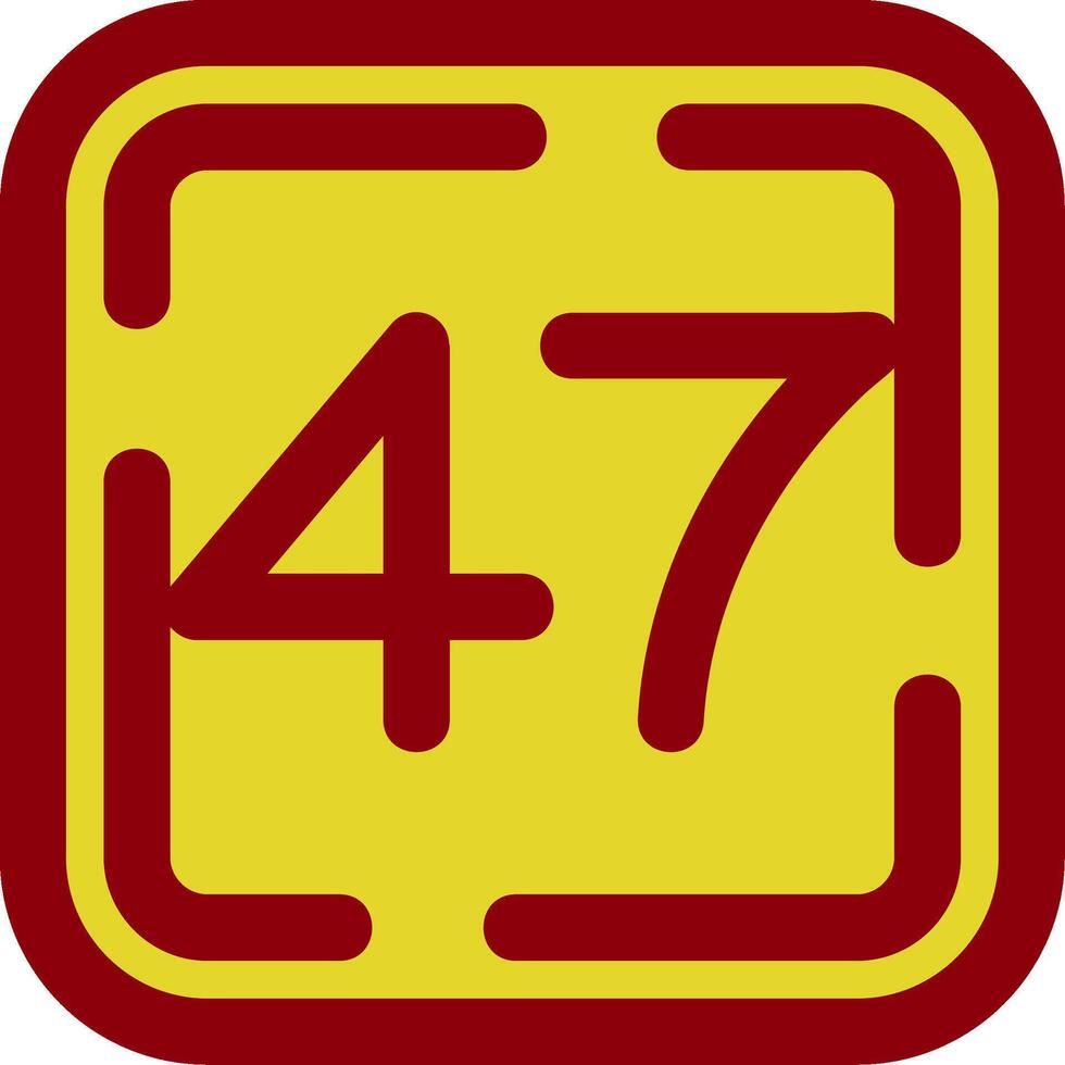 Forty Seven Vintage Icon vector