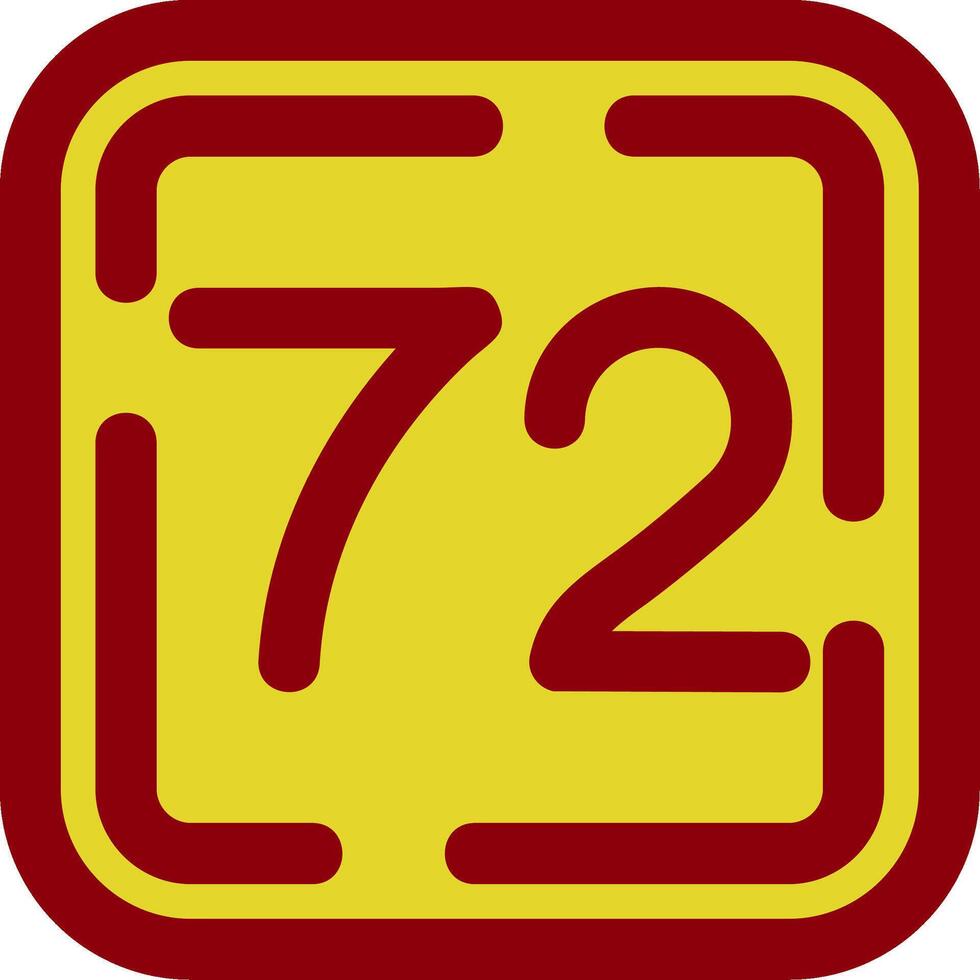 Seventy Two Vintage Icon vector