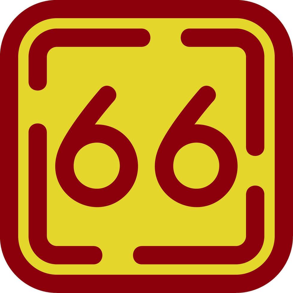 sesenta seis Clásico icono vector
