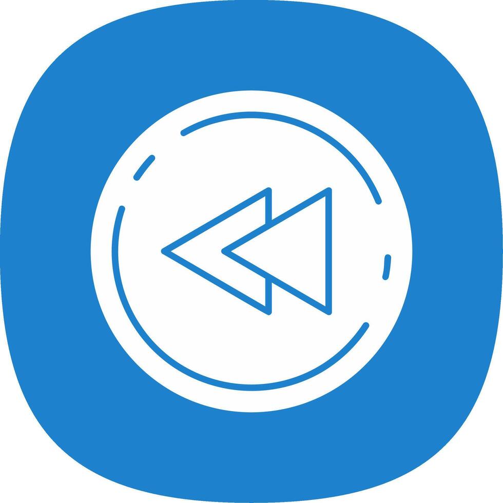 Fast forward Glyph Curve Icon vector