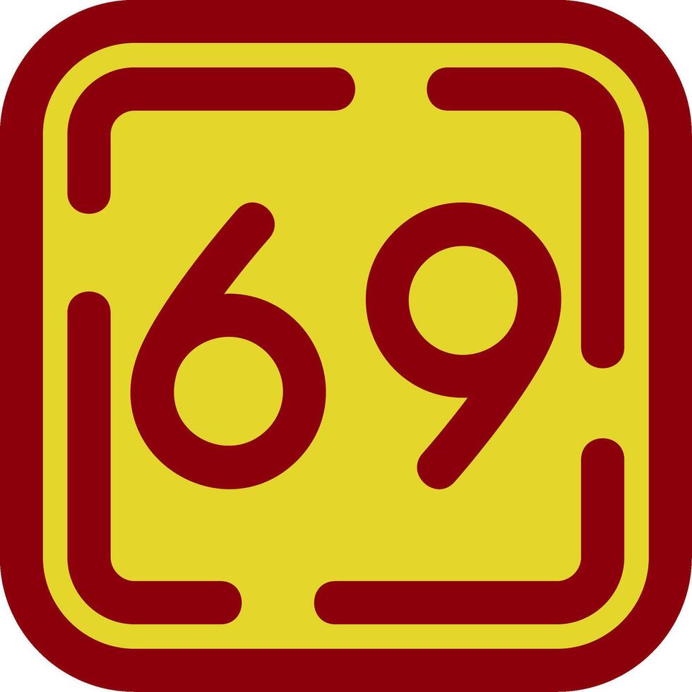 Sixty Nine Vintage Icon vector