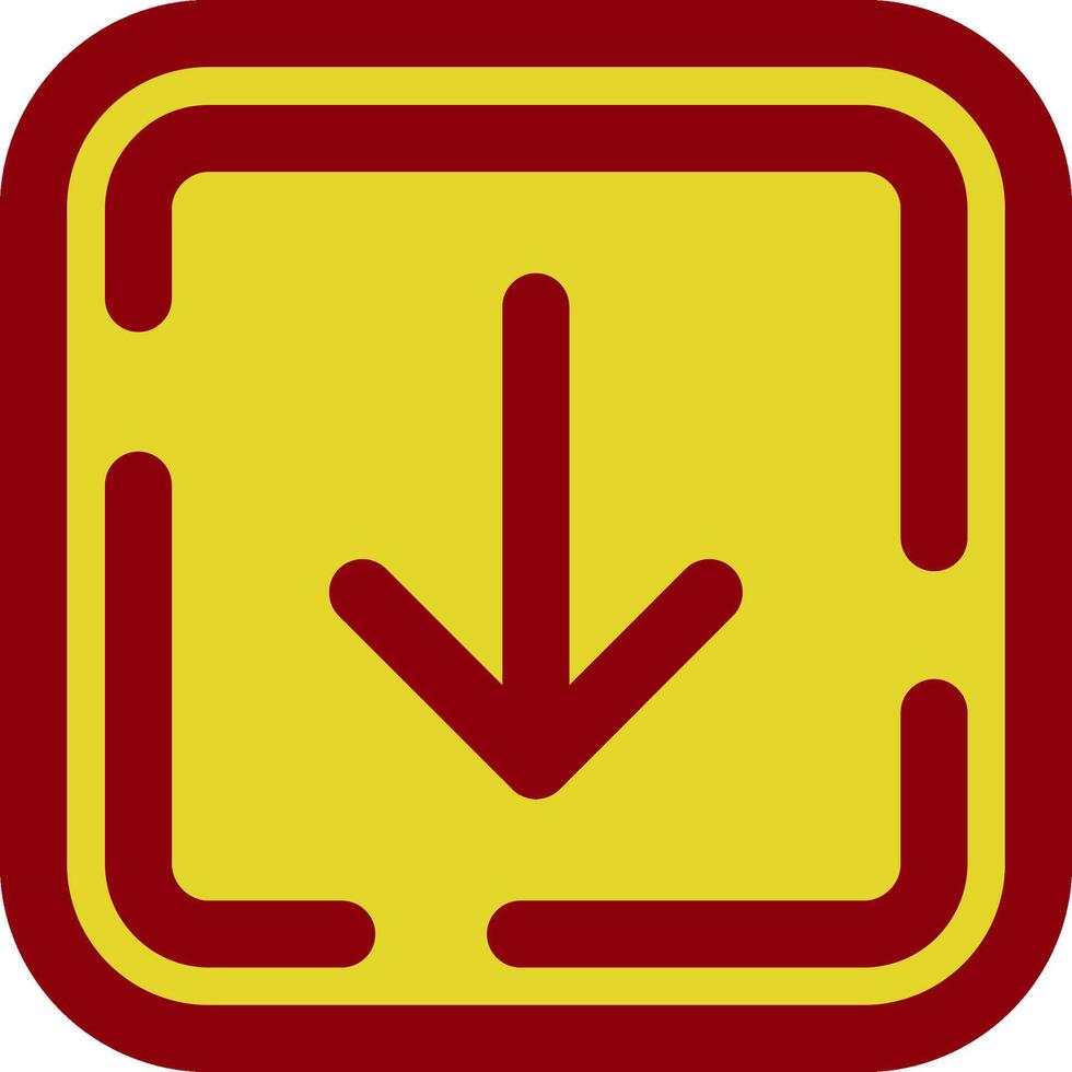 Down arrow Vintage Icon vector