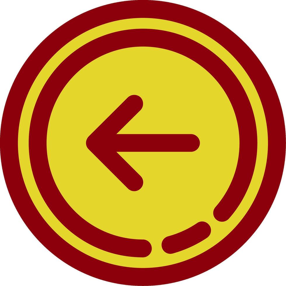 Left arrow Vintage Icon vector