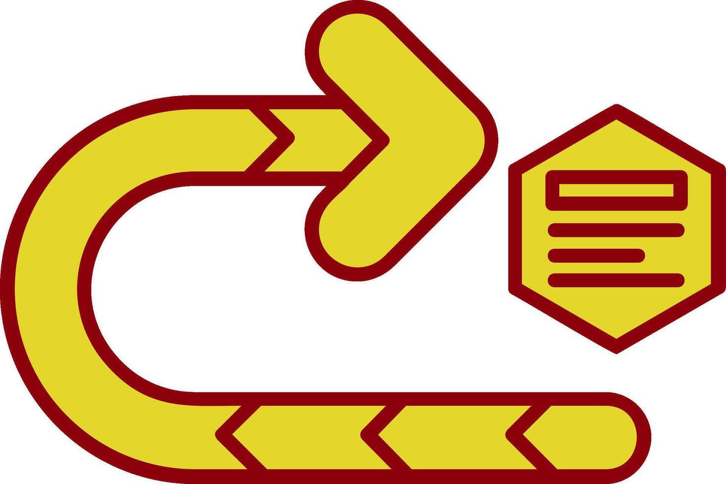 Right turn Vintage Icon vector