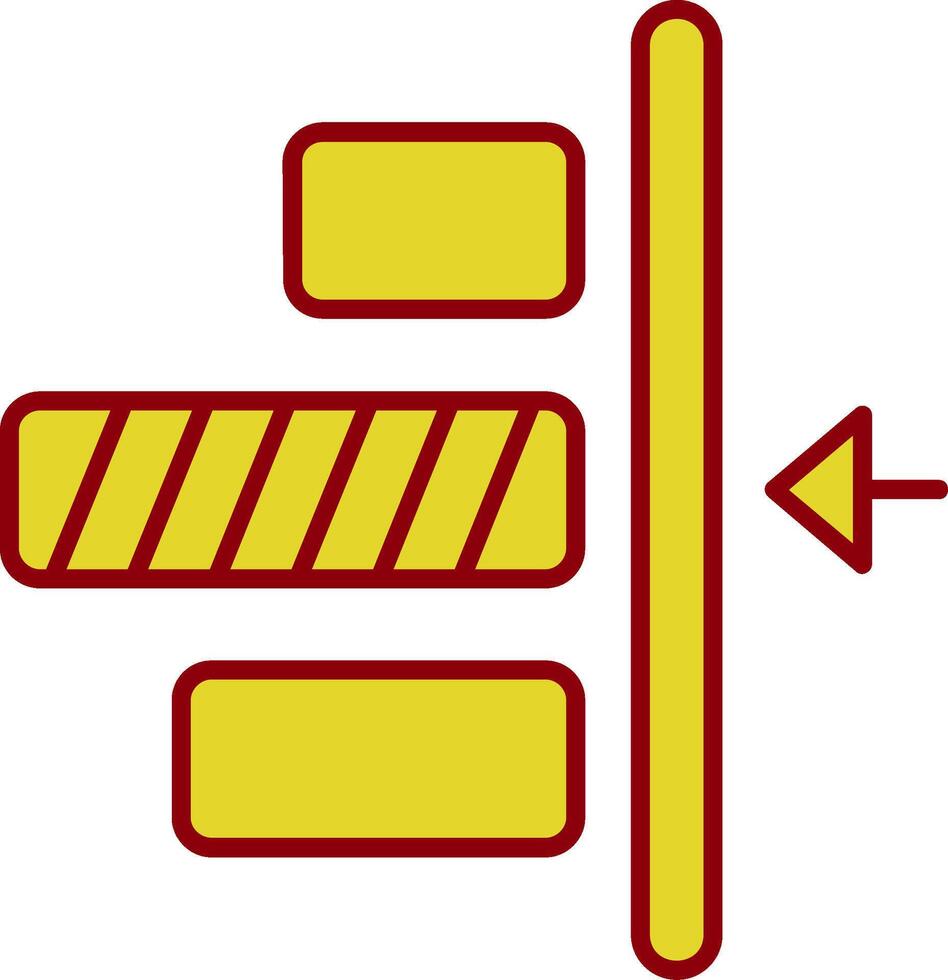 Right alignment Vintage Icon vector