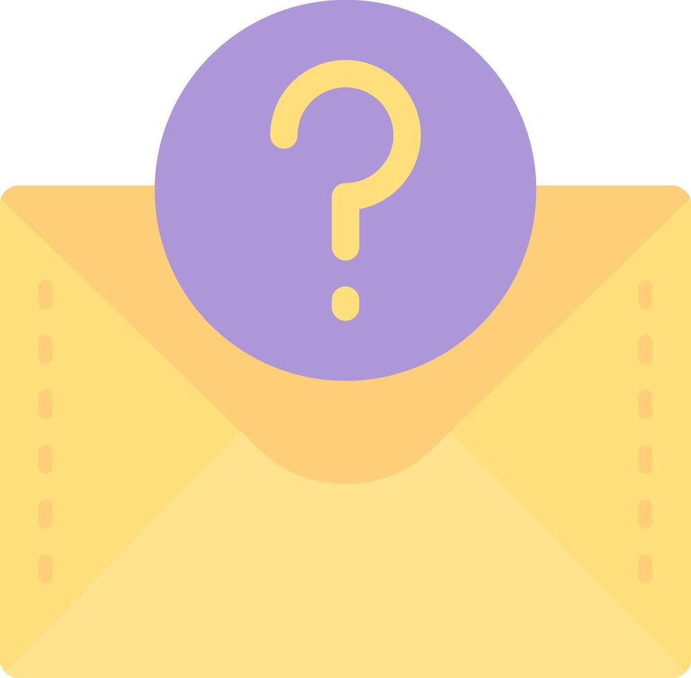 Question mark Flat Light Icon vector