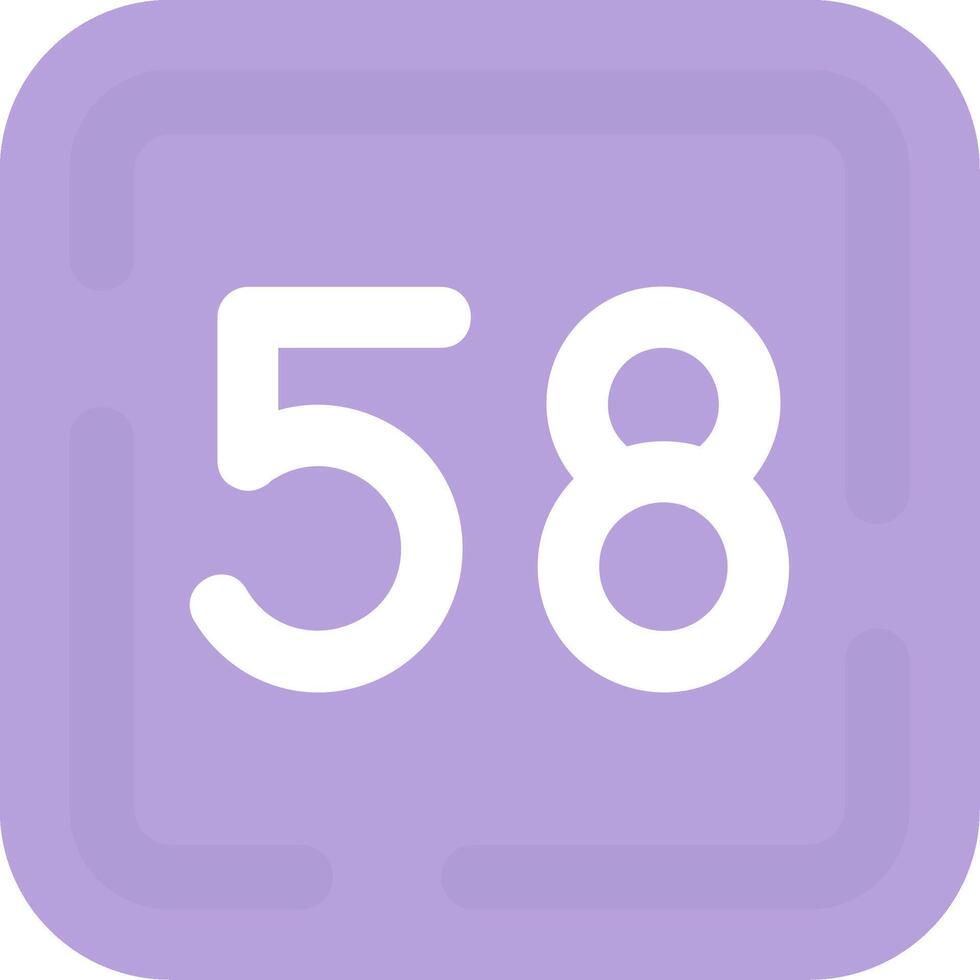 Fifty Eight Flat Light Icon vector