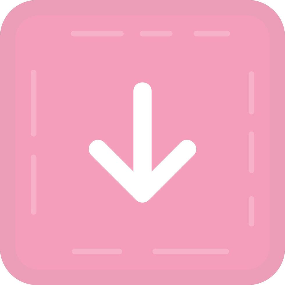 Down arrow Flat Light Icon vector