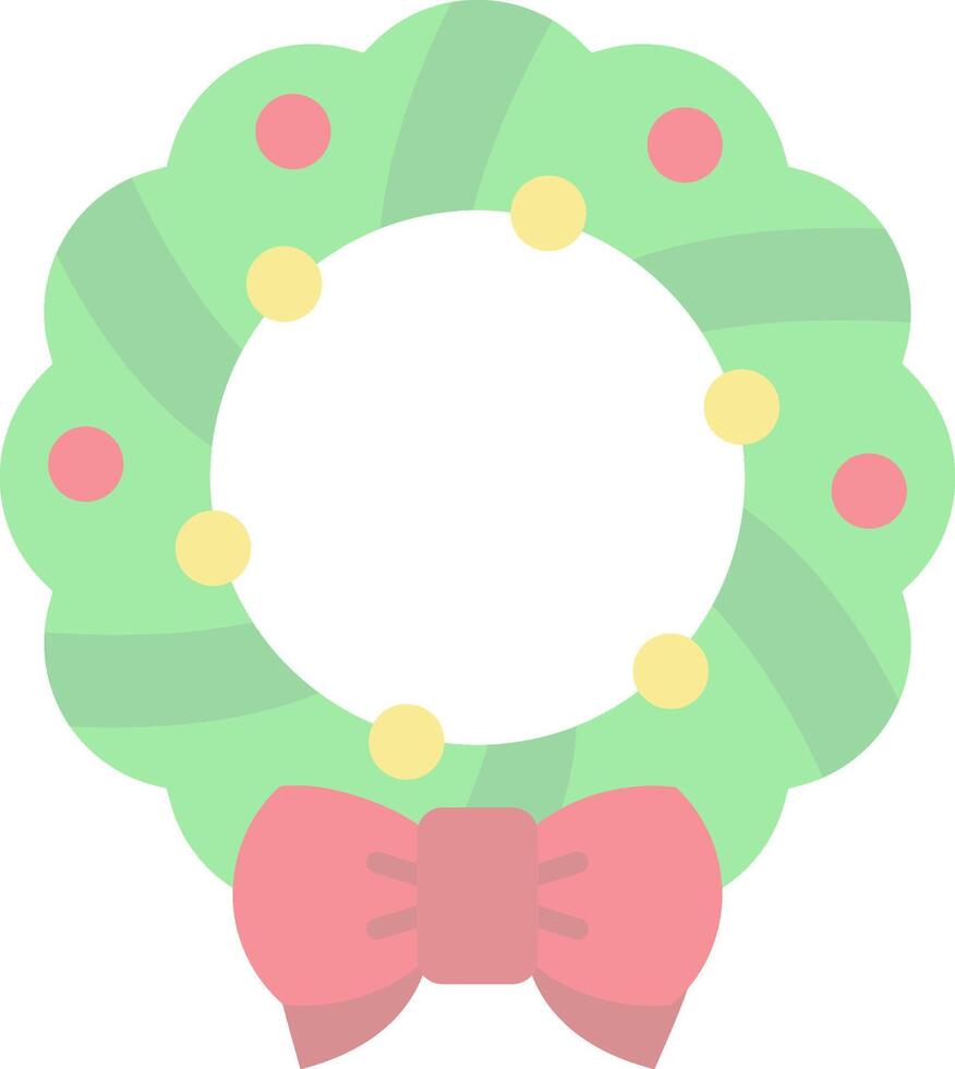 Navidad guirnalda plano ligero icono vector
