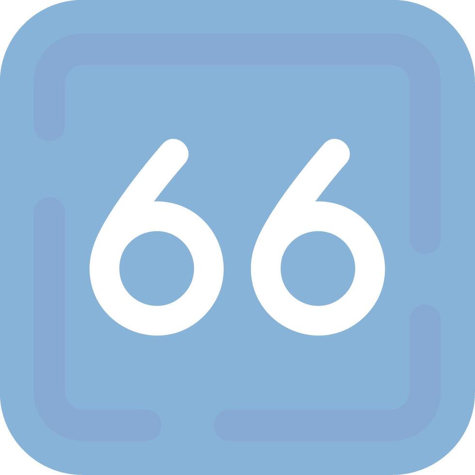 Sixty Six Flat Light Icon vector