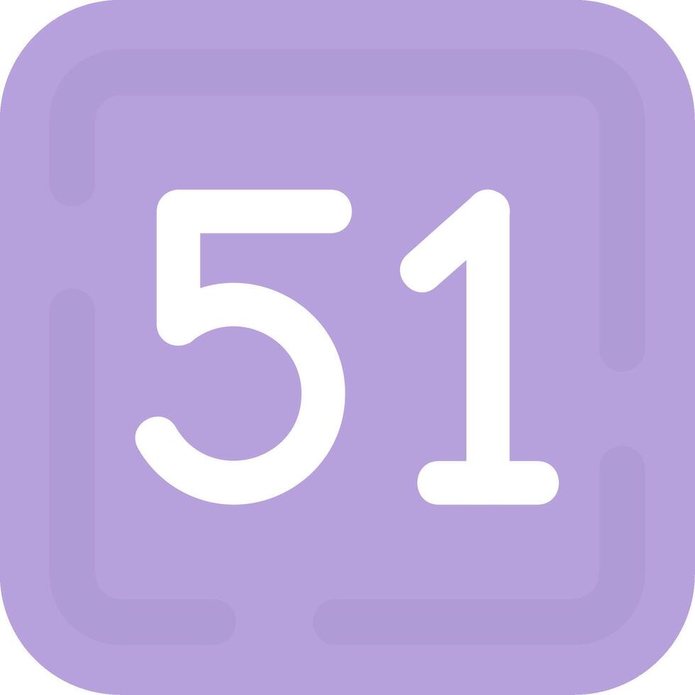 Fifty One Flat Light Icon vector