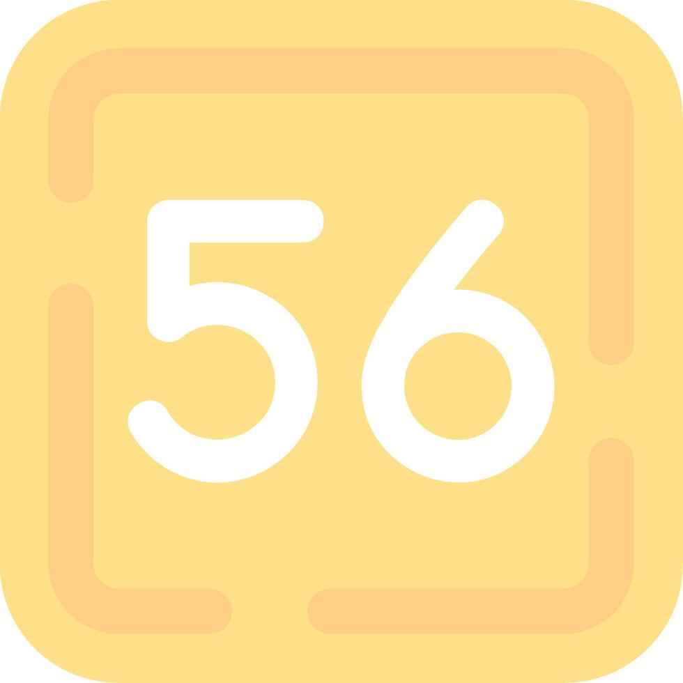 Fifty Six Flat Light Icon vector