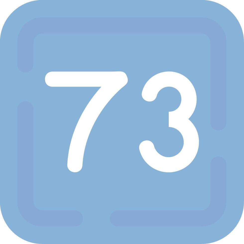 Seventy Three Flat Light Icon vector