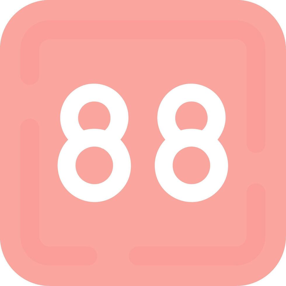 Eighty Eight Flat Light Icon vector