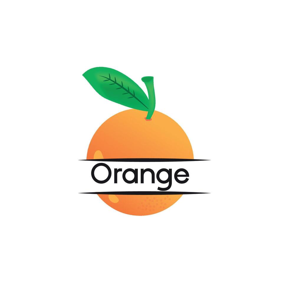 vector template creative design of orange fruit.