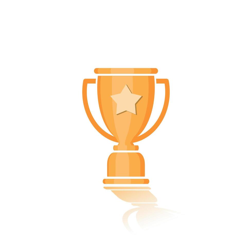 vector illustration design for a gold cup with stars.