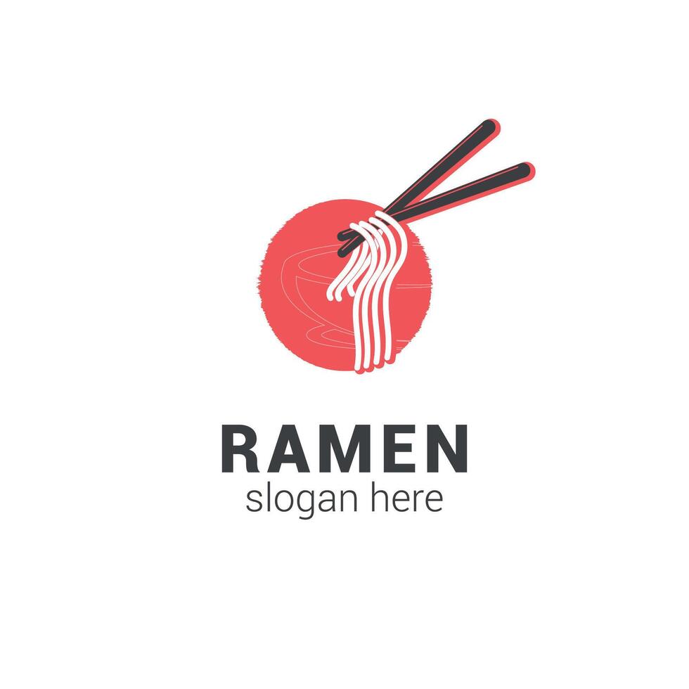 vector modelo diseño para ramen fideos concepto.