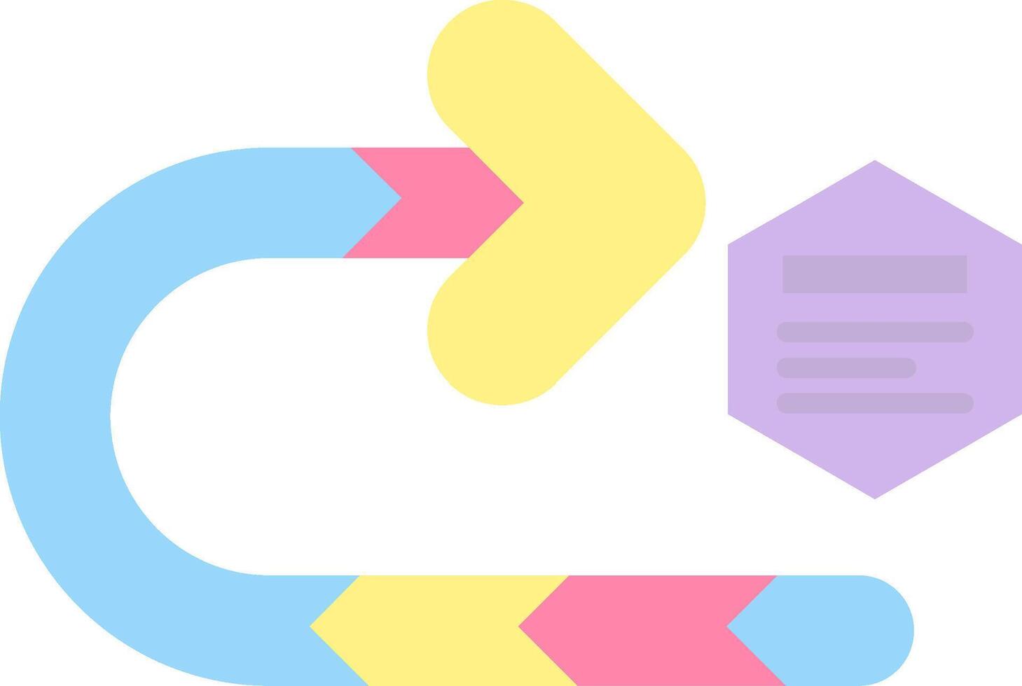 Right turn Flat Light Icon vector