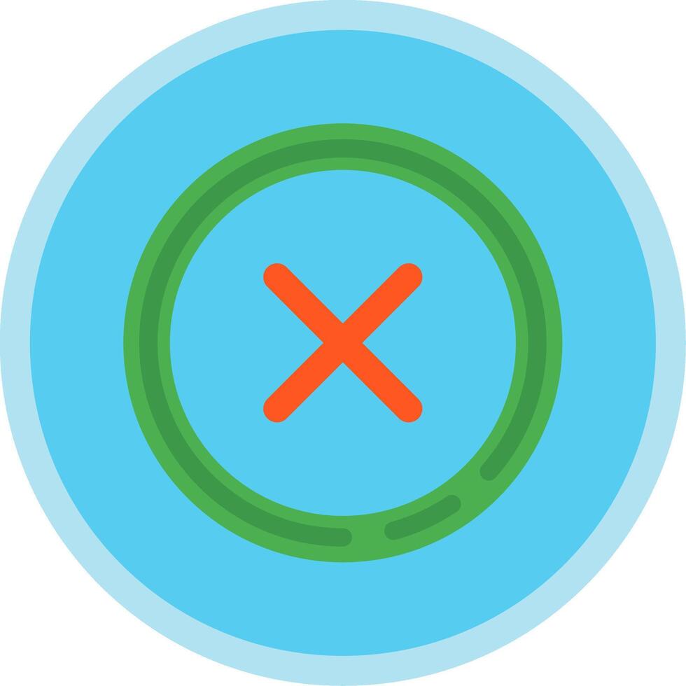 Delete 1 Flat Multi Circle Icon vector