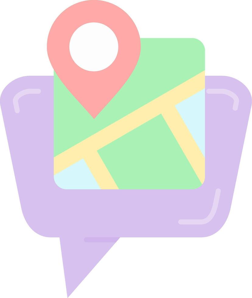 mapa ubicación plano ligero icono vector