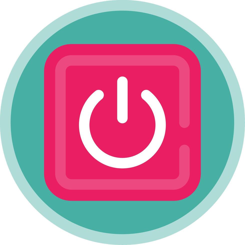 Power on Flat Multi Circle Icon vector