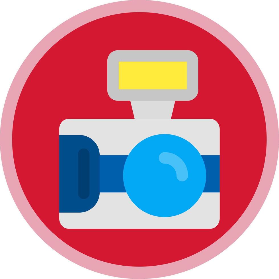 Photo capture Flat Multi Circle Icon vector