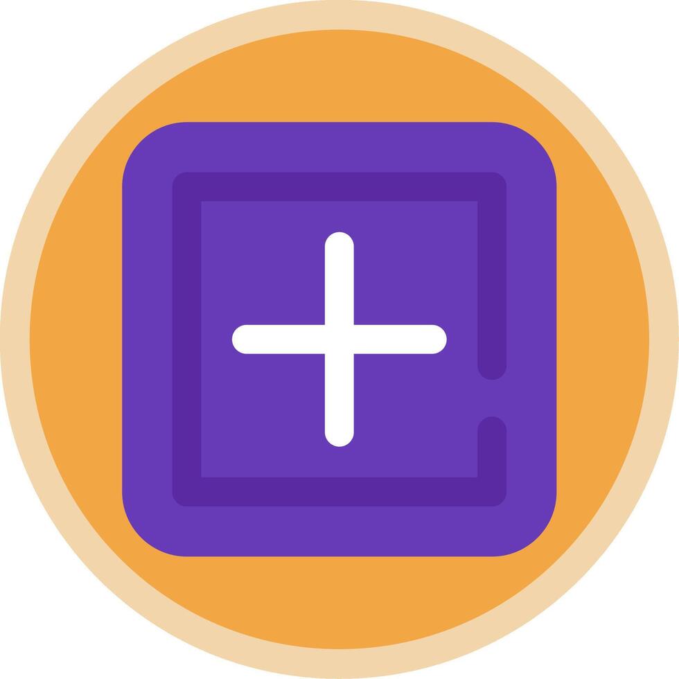 Add square Flat Multi Circle Icon vector