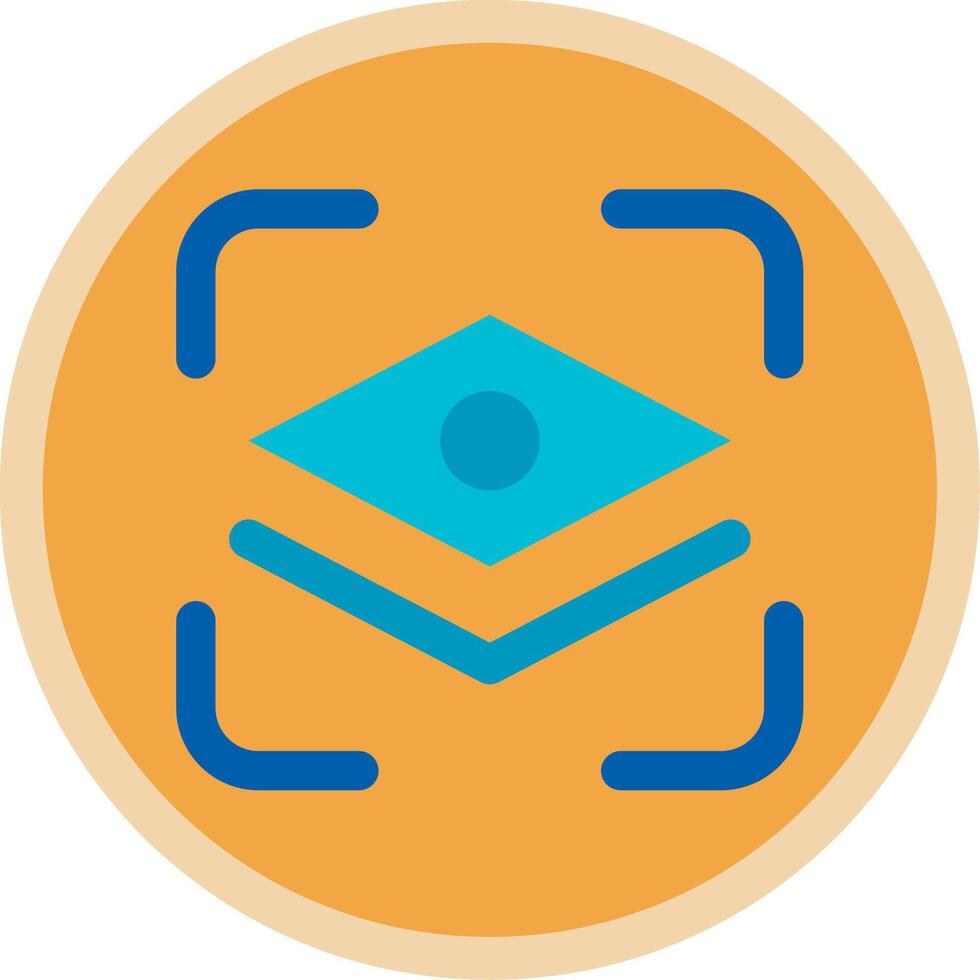Layer mask Flat Multi Circle Icon vector