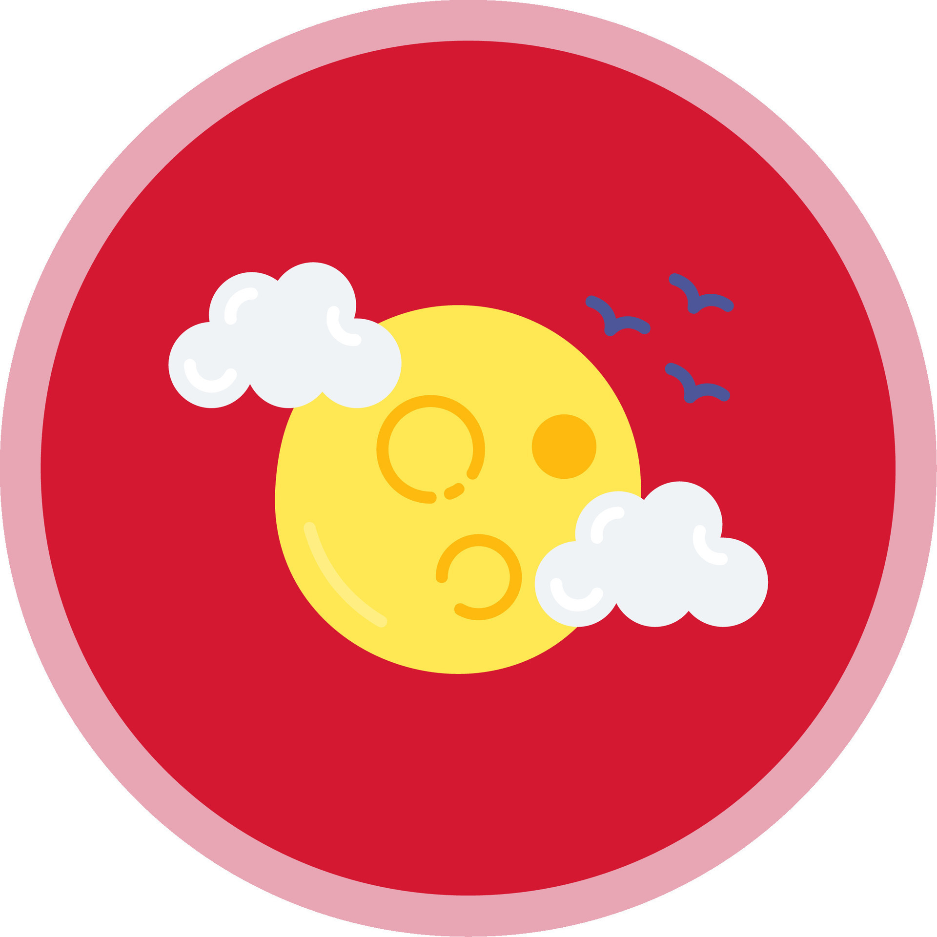 Full moon Flat Multi Circle Icon 41865563 Vector Art at Vecteezy