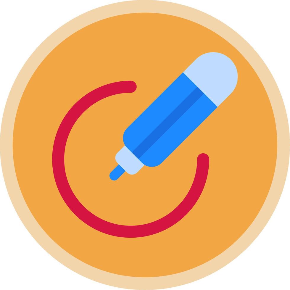 Pencil circle Flat Multi Circle Icon vector