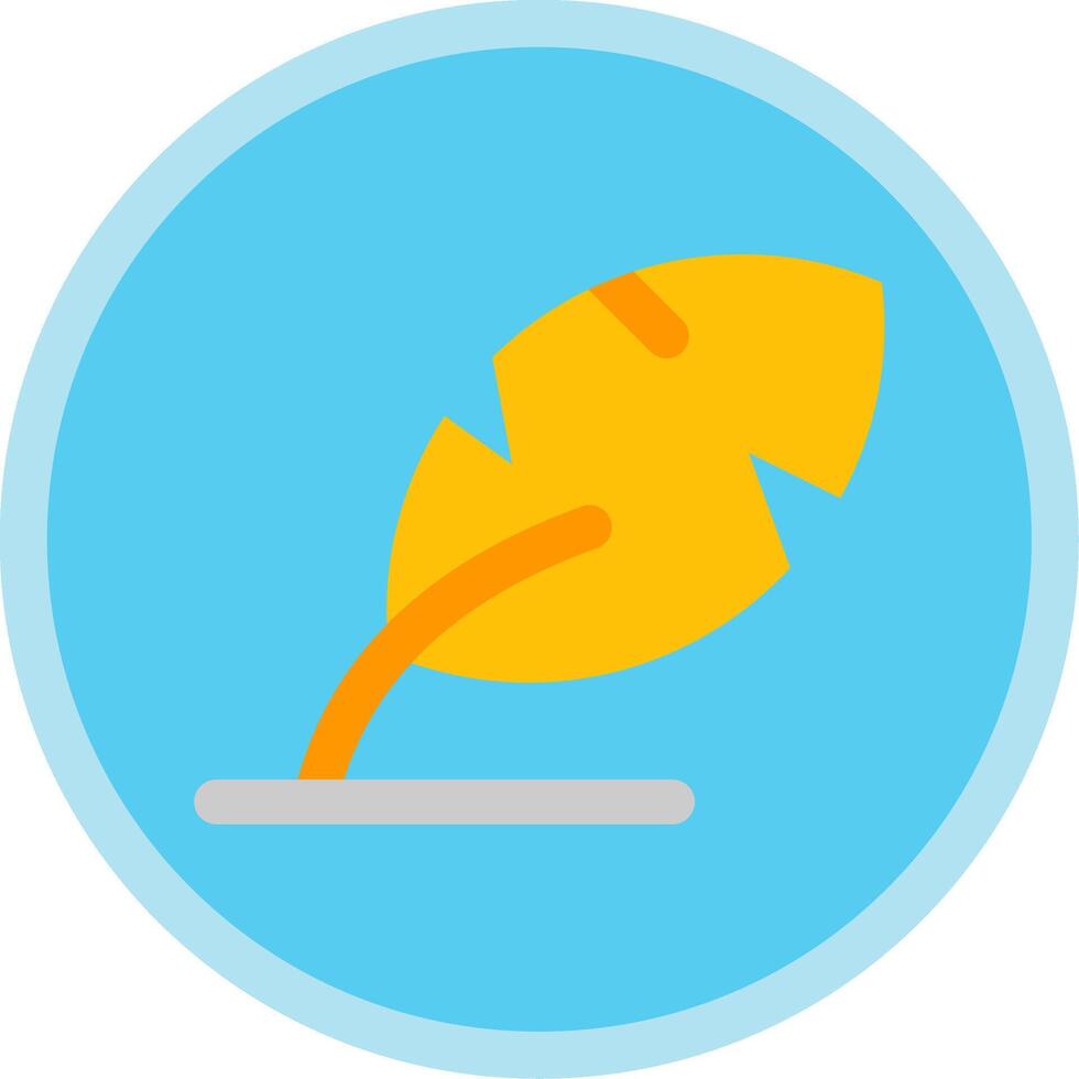 Feather pen Flat Multi Circle Icon vector