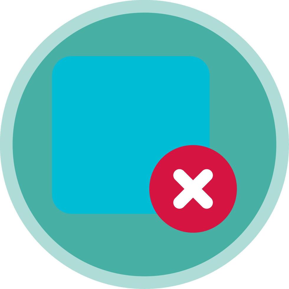 Delete square Flat Multi Circle Icon vector