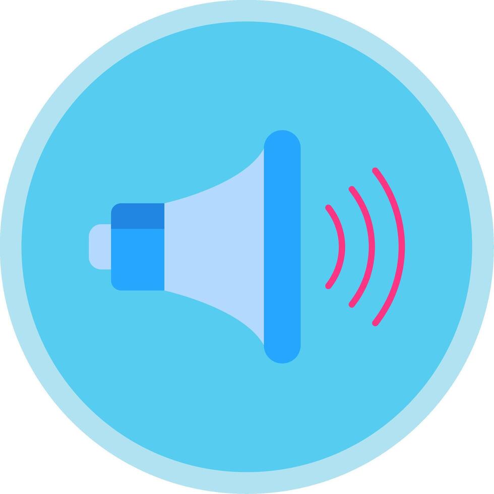 volume up Flat Multi Circle Icon vector