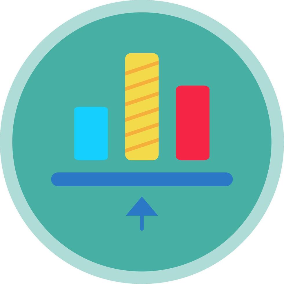 Bottom allignment Flat Multi Circle Icon vector