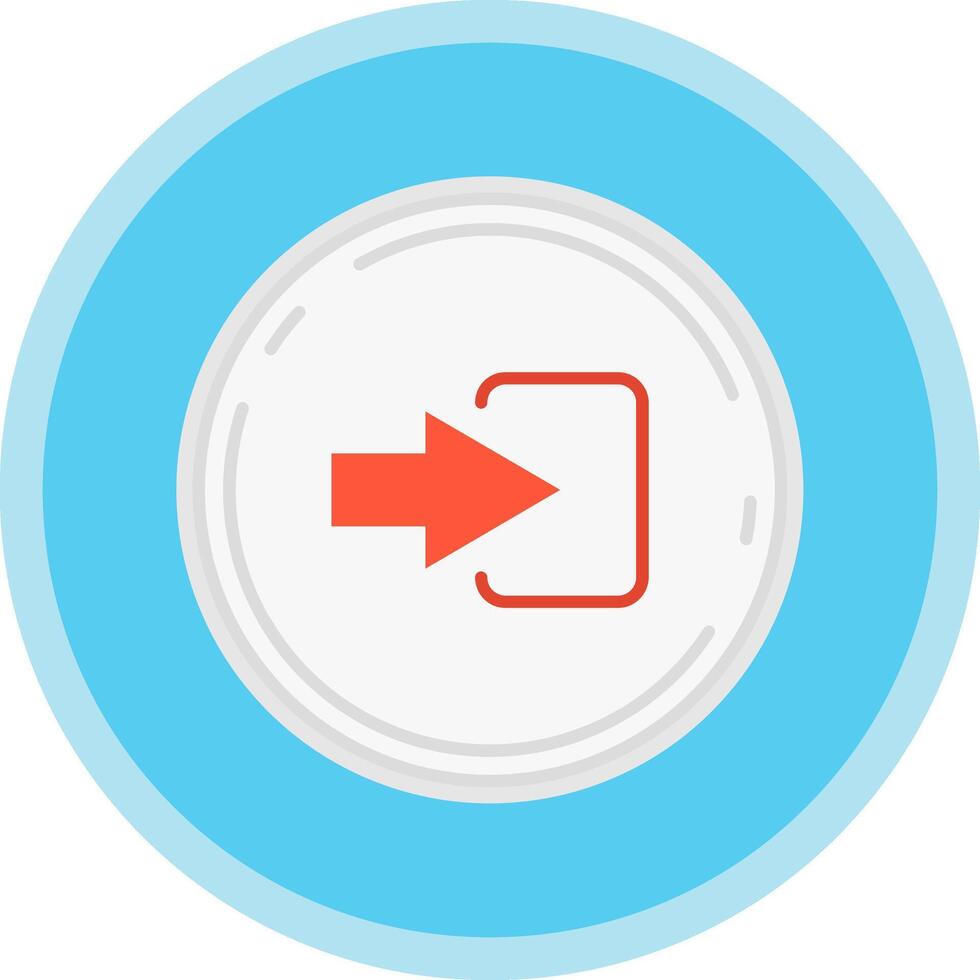 Log in Flat Multi Circle Icon vector