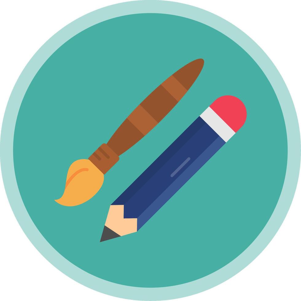 Drawing tools Flat Multi Circle Icon vector