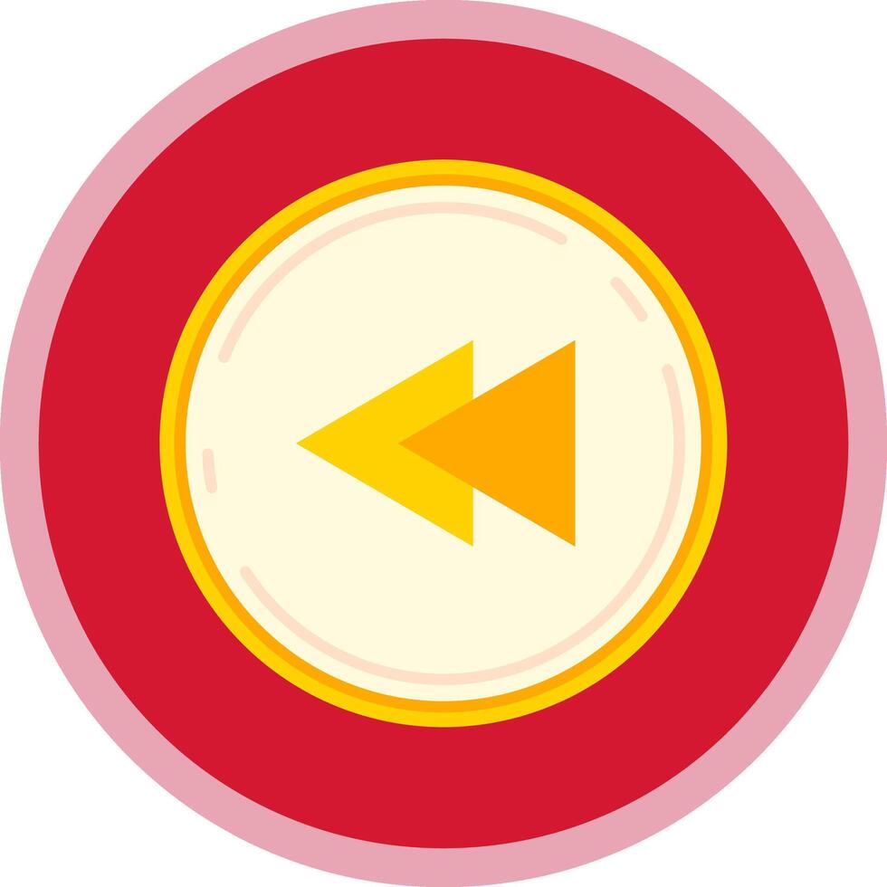 Fast forward Flat Multi Circle Icon vector