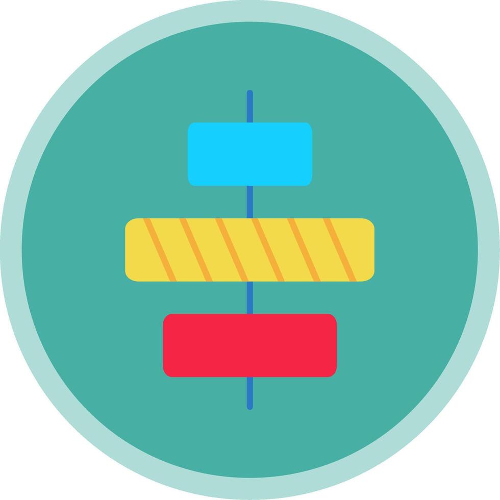Center alignment Flat Multi Circle Icon vector