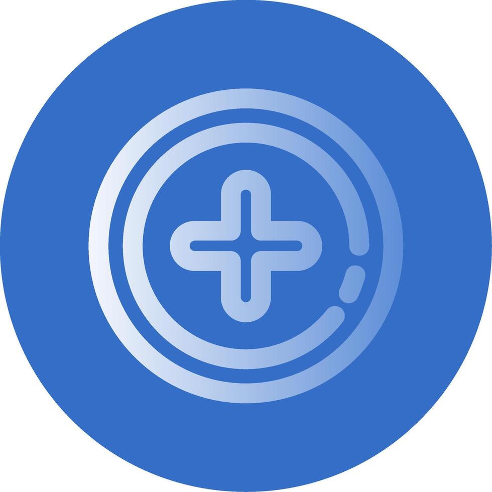 Add 2 Gradient Line Circle Icon vector
