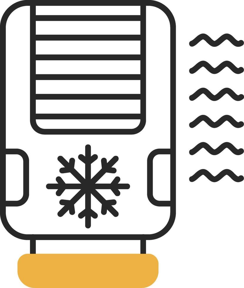 Air conditioner Skined Filled Icon vector
