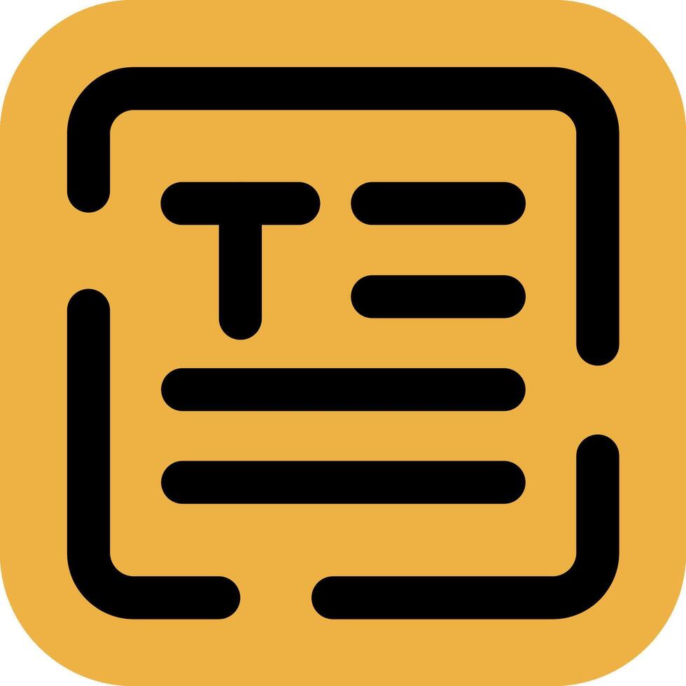Align text Skined Filled Icon vector