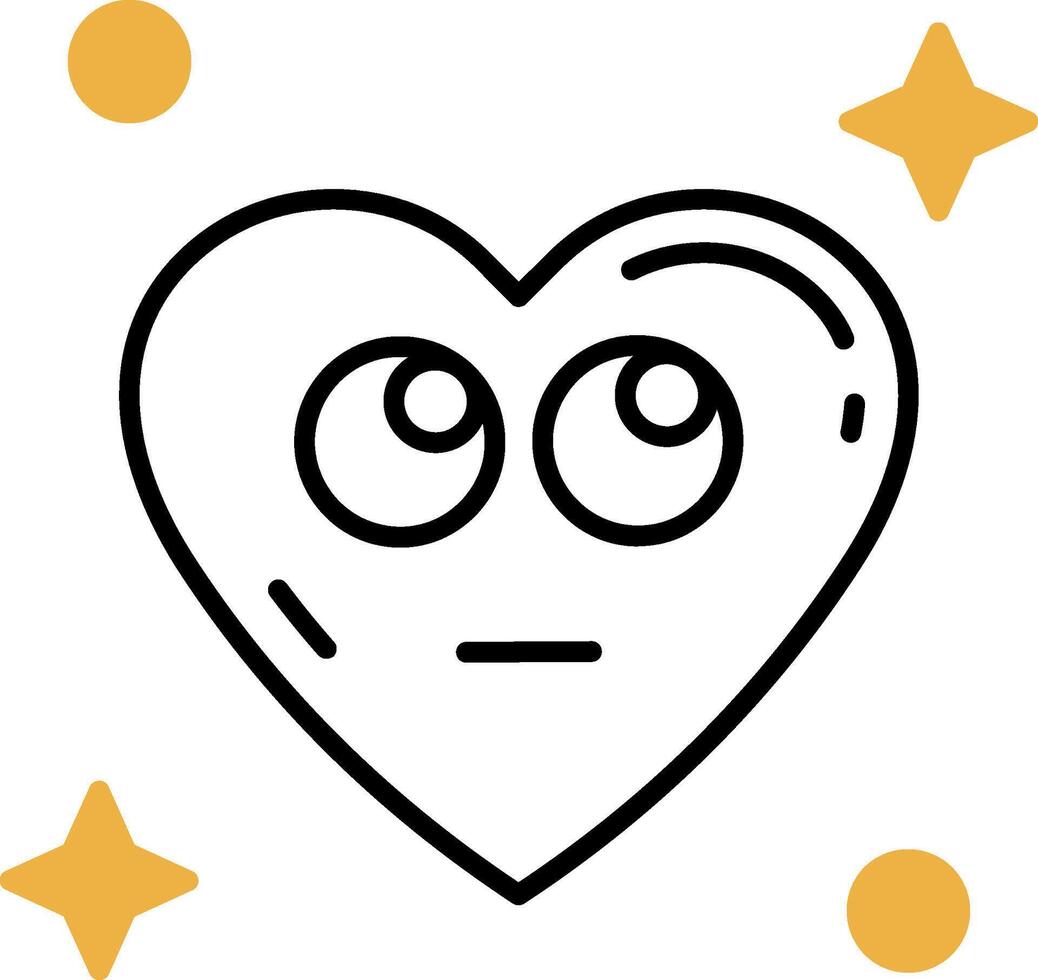 Rolling eyes Skined Filled Icon vector