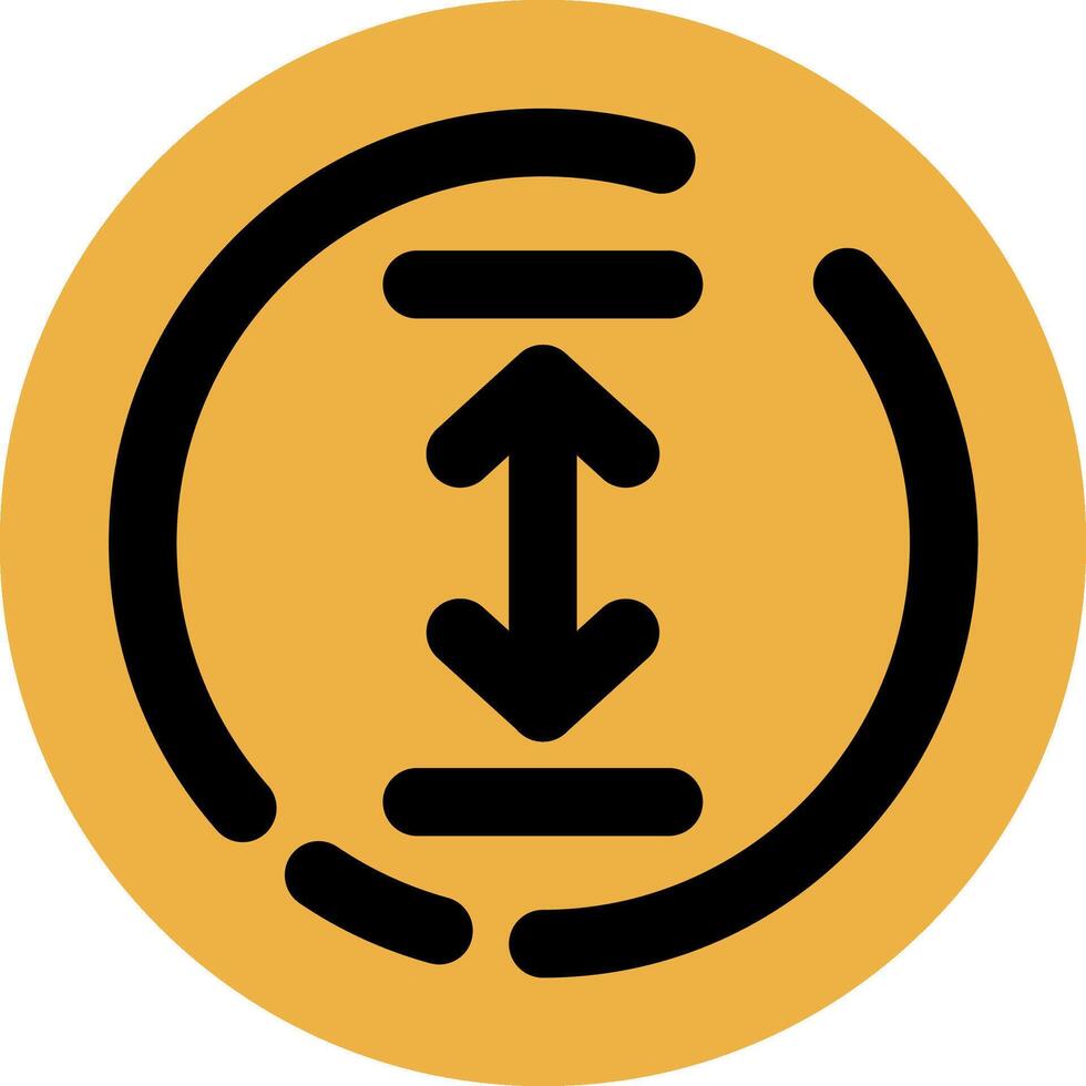 Up and down arrow Skined Filled Icon vector