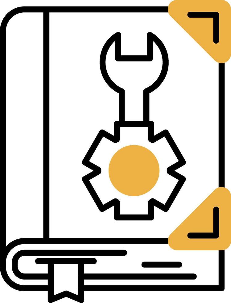 User manual Skined Filled Icon vector