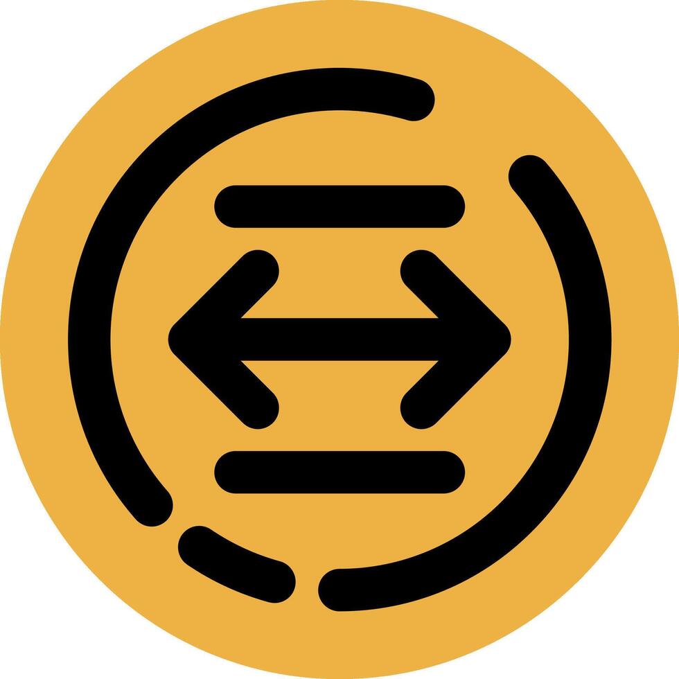 Left and right arrow Skined Filled Icon vector