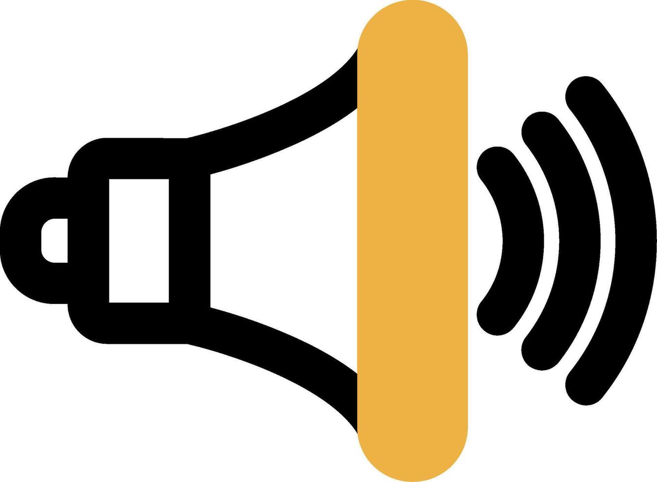 Volume up Skined Filled Icon vector