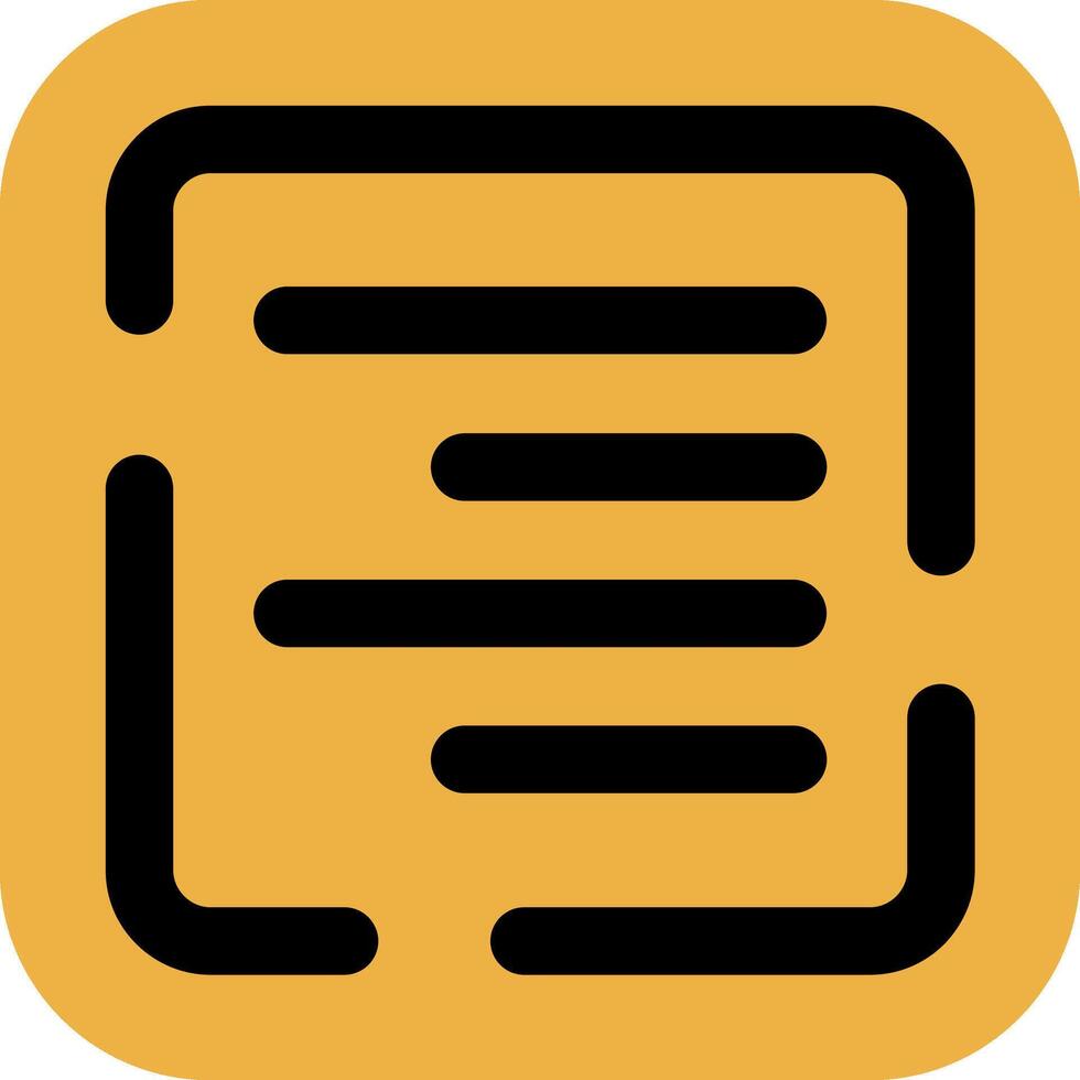 Right align Skined Filled Icon vector