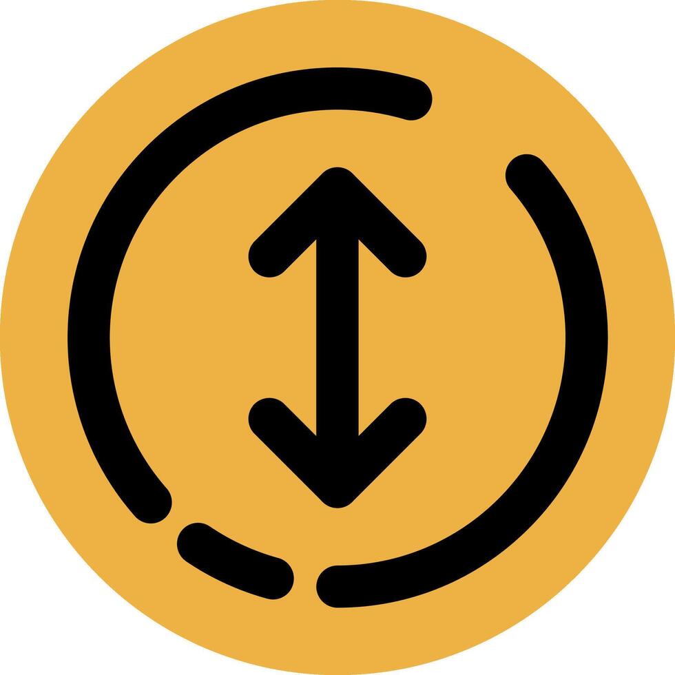 Up and down arrow Skined Filled Icon vector