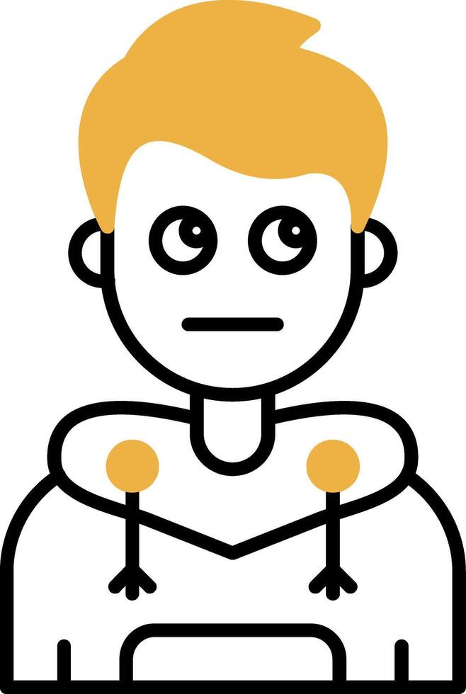Rolling eyes Skined Filled Icon vector