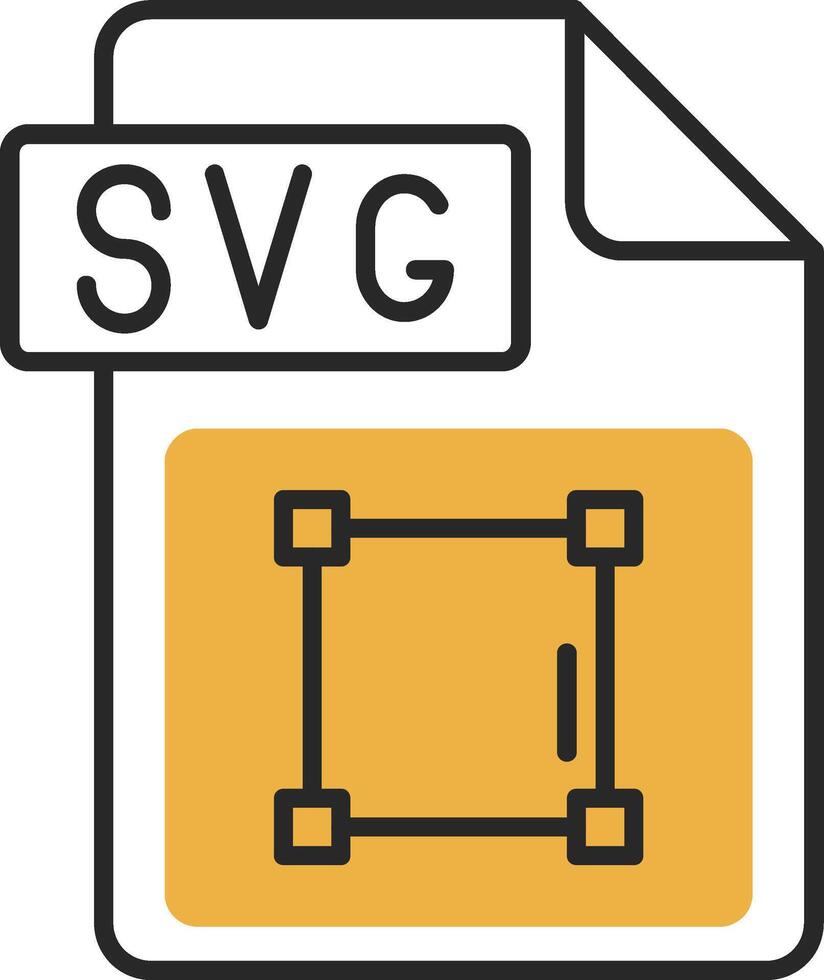 Svg file format Skined Filled Icon vector